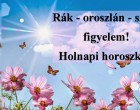 Április 20 Szombat  - Rák - oroszlán - szűz figyelem! Holnapi horoszkóp