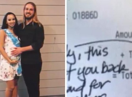 A terhes lány még sosem találkozott felszolgálóként dolgozó barátja családjával - míg aztán egy vendég ír egy üzenetet nekik