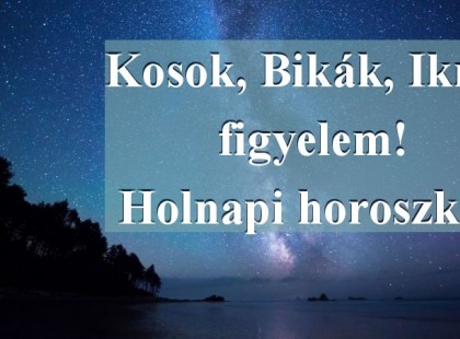 Kosok, Bikák, Ikrek figyelem! Holnapi horoszkóp