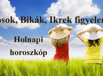 Kosok, Bikák, Ikrek figyelem! Holnapi horoszkóp