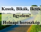 Kosok, Bikák, Ikrek figyelem! Holnapi horoszkóp
