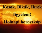 Kosok, Bikák, Ikrek figyelem! Holnapi horoszkóp