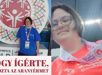Fantasztikus siker!Aranyéremmel tért haza a speciális olimpiáról a Down-szindrómás úszó, Veress Erna