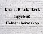 Kosok, Bikák, Ikrek figyelem! Holnapi horoszkóp