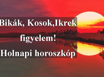 Bikák, Kosok,Ikrek figyelem! Holnapi horoszkóp