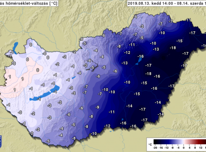 Brutális hidegfront: lesz ahol csak 7 fok várható
