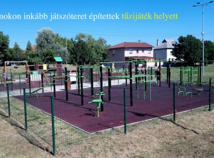 Bogdán József tűzijáték helyett játszótérre költötte az erre kapott pénzt