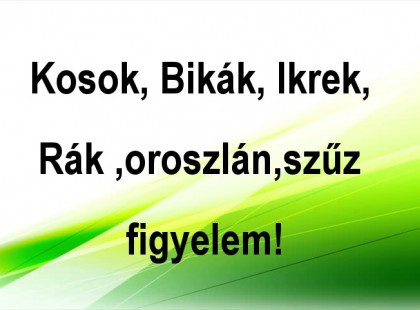 Kosok, Bikák, Ikrek,Rák ,oroszlán,szűz figyelem! Holnapi horoszkóp