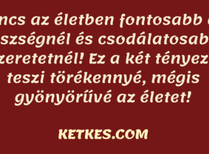 A bölcs ember tudja, hogy a szeretet boldoggá teszi a lelket, ezért nem engedi, hogy a gyűlölet marcangolja!