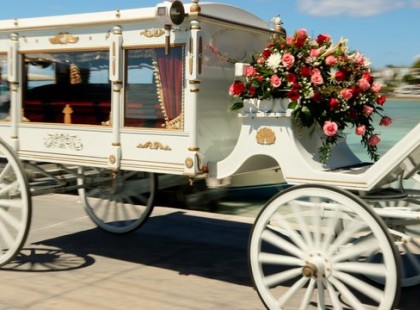 Ez a hófehér hintó húzza majd holnap a kis Dávidka koporsóját, mindenki hófehér ruhában lesz