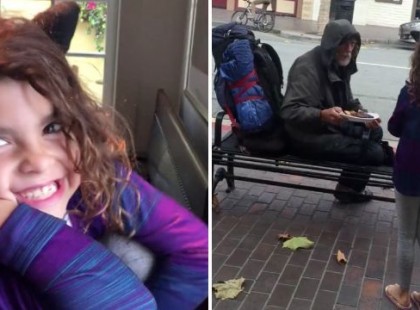 A kislány egy hajléktalannak adta az ebédjét. Két nappal később megrázó telefonhívást kapott az anyja