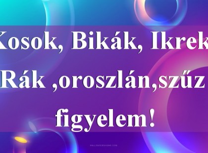 Kosok, Bikák, Ikrek,Rák ,oroszlán,szűz figyelem! Holnapi horoszkóp