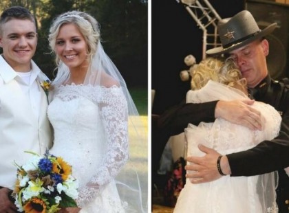 A menyasszony apja szolgálat közben meghal – sírni kezd mikor meglátja ki lép be az ajtón