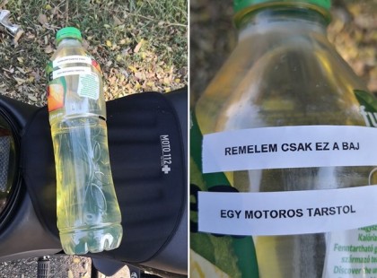 István története!Jó volt olvasni a történetet.Ma történt velem. Pest felől mentem Tápiószecső felé, amikoris Mende és Süly között kifogyott a benzin a motoromból, közel valami tanya bekötőjéhez. Eltoltam odáig a motort, majd kabát, sisak, 1,5-ös pet palackkal a hónom alatt stoppolni kezdtem (nem csináltam ilyet 45? éve☺). Kb. a 30-adik - de nem a harmadik - személykocsi megállt, és elvitt a sülyi benzinkútig, ahol mondtam neki, hogy köszönöm szépen, erre Ő, hagyjam csak, megvár, és vissza is visz. Mikor visszaértünk, a fotó látható kép fogadott. Hát meg voltam hatódva. Ismerem a 