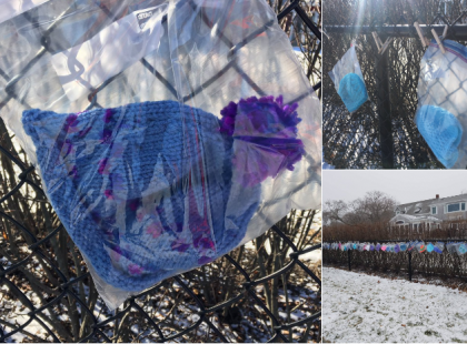 Sorban lógnak a gyereksapkák az öreg néni kerítéséről. Az oka szívszorító