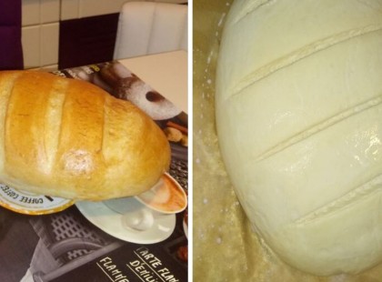 A mai kenyérkénél rajzolni sem lehet ennél szebbet. Semmi extra. 50 perc kelesztés majd sütés