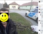 Büszkén mutatja a Rendőr, hogy elkapott 1 fatolvajt