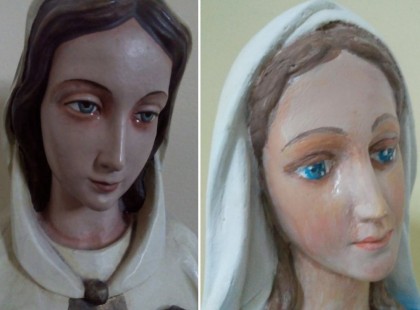 Pásztói csoda: sírnak a Mária-szobrok a pásztói templomban - fotó