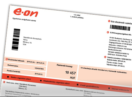 PIROSBETŰS számlainformáció E.ON ÜGYFELEKNEK! Minden sárga villanyszámla csekket érint a VÁLTOZÁS! LESZ DOLGOD VELE!! >>>