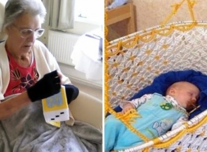 Az én kisbabám ebben a kézzel horgolt babágyban alszik, amit nagymamám készített. Nektek hogy tetszik? Kérlek nézzétek meg még milyen gyönyörűségeket horgol szabadidejében: