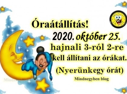 Óraátállítás : 2020 – ekkor lesz idén- ne feledkezz meg róla!