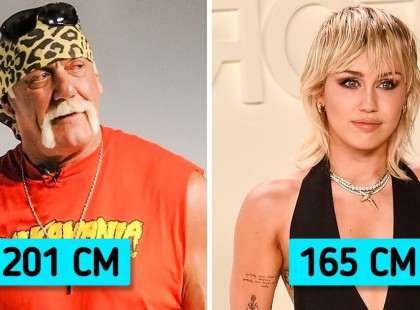25 híresség, akik valójában magasabbak vagy alacsonyabbak, mint amilyennek a képernyőn tűnnek
