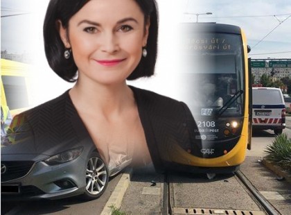 Autóbaleset szenvedett Kunhalmi Ágnes: villamossal ütközött