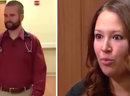 2 héttel a szülés után a fiatal orvos az anyára néz: 