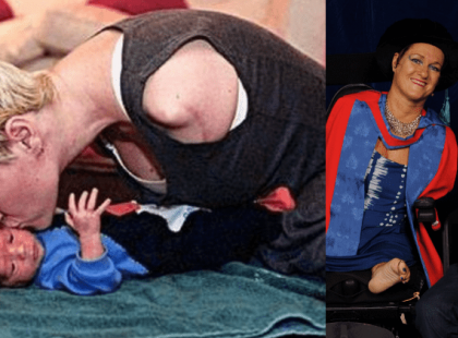 Kezek és lábak nélkül egyedülálló anyaként felneveltem a gyermekemet. Hős lennék, szerintem csak egy jó édesanya!