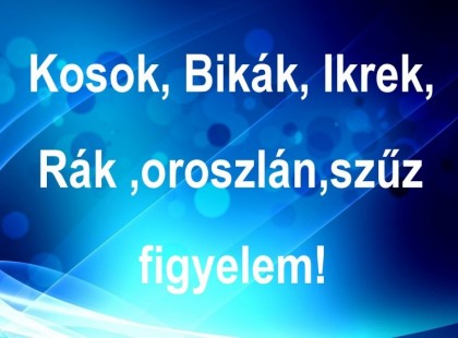 Kosok, Bikák, Ikrek,Rák ,oroszlán,szűz figyelem! Holnapi horoszkóp (vasárnap)