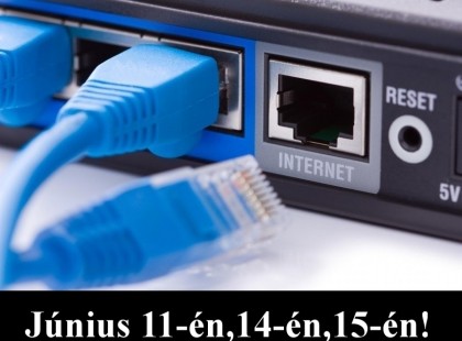 Előfizetők figyelem! Karbantartás miatt nem lesz se internet, se telefon, se tv adás ezeken a napokon: Június 11-én,14-én,15-én!itt a lista! 