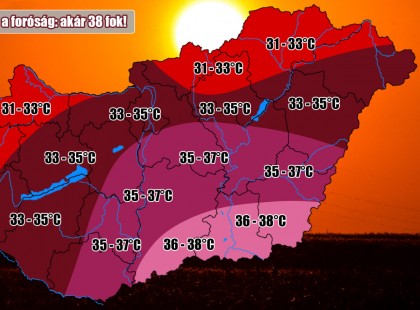 Visszatér a forróság 38 fok lesz, de van itt egy kis meglepetés