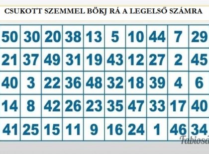 Csukott szemmel bökj a legelső számra! Ez a Sors személyre szóló üzenete: