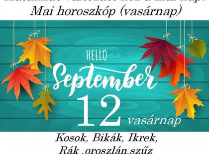 Kosok, Bikák, Ikrek,Rák ,oroszlán,szűz figyelem hatalmas változást hoz a mai nap!Mai horoszkóp (vasárnap)