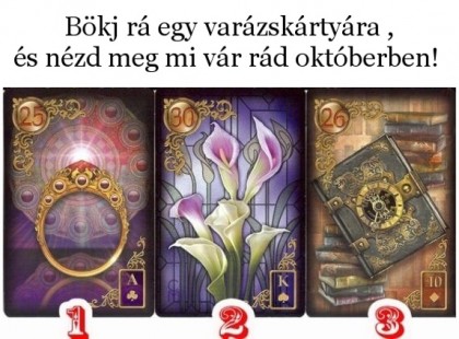 Bökj rá egy varázskártyára , és nézd meg mi vár rád októberben!