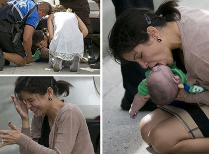 A járókelők teljesen ledöbbentek, mikor meglátták, hogy mit tesz unokaöccsével a forgalom kellős közepén..