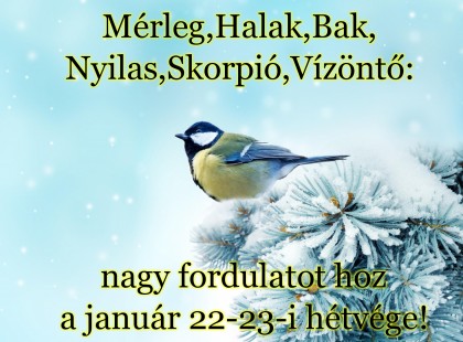 Mérleg,Halak,Bak,Nyilas,Skorpió,Vízöntő: nagy fordulatot hoz a január 22-23-i hétvége