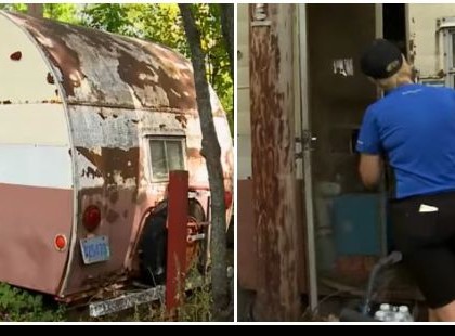 Angela egy rozsdás lakókocsihoz viszi ki a pizzát – mikor kinyitja az ajtót sokkolja az, amit lát