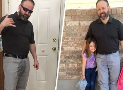 Az apa hat éves lányáért ment az iskolába: mindenki az ő foltos nadrágját bámulta