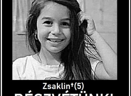 Mély fájdalommal tudatjuk, hogy hajnalban elhunyt az 5 éves kis Zsaklin, akiért az egész ország összefogott