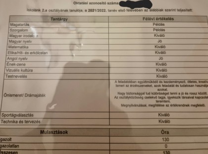 Lakatos László vagyok, roma származású, de nézzék meg a fiam félévi bizonyítványát..