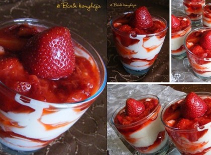 Mascarponés, epres pohárkrém!Oyan finom , hogy mindenki irigykedve kérdezi a receptjét