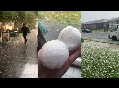 Brutális vihar tombolt, és sárgadinnye méretű jégeső verte össze a környéket!! :O