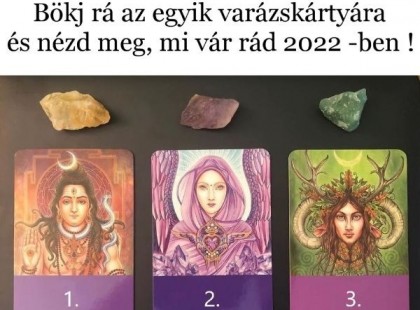 Húzz egy varázskártyát, és a hozzá tartozó mágikus ásvány megmutatja, mi vár rád 2022 -ben !