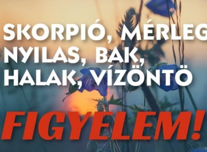 Skorpió,Halak,Nyilas, Bak,Mérleg,Vízöntő: HATALMAS fordulatot hoz ez a hét!