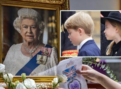 Szívszorító fotók: Szívszorító a kicsik arca. Így kíséri Erzsébet királynőt az utolsó útjára a családja