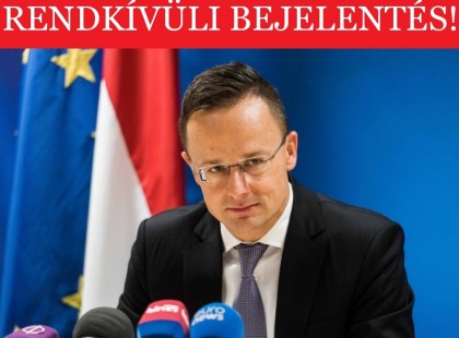 Rendkívüli váratlan bejelentés jött Szijjártó Pétertől