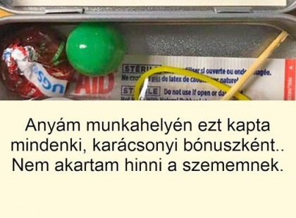 Anyukám munkahelyén mindenki ezt kapta karácsonyi bónuszként... hát nem akartam hinni a szememnek, mikor megmutatta!