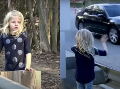 A sofőr lát egy véres 5 éves kislányt, amint integet. Ahogy egyre közelebb kerül, a gyomra kavarog.