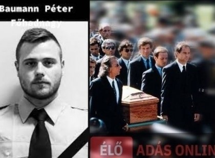 Elkezdődött a temetés – ezekben a percekben helyezik végső nyugalomra Baumann Pétert – videó